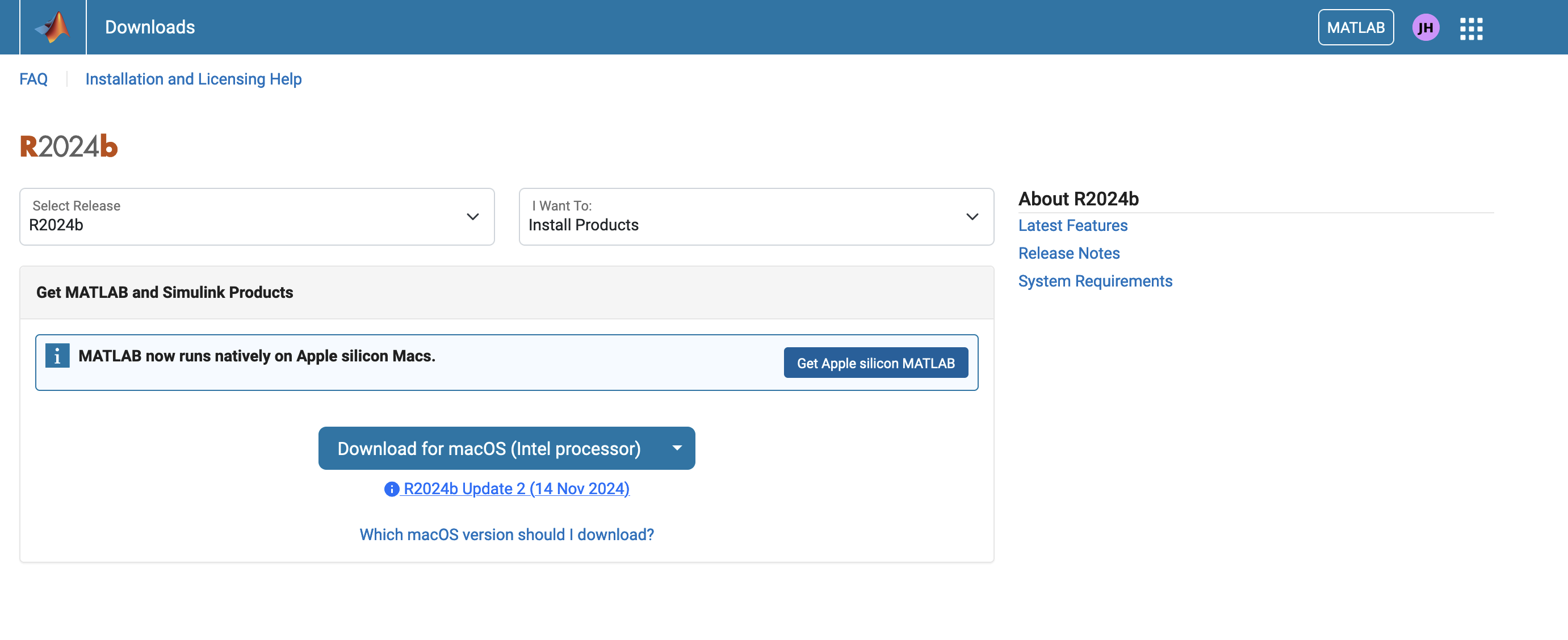 Matlab Login Page