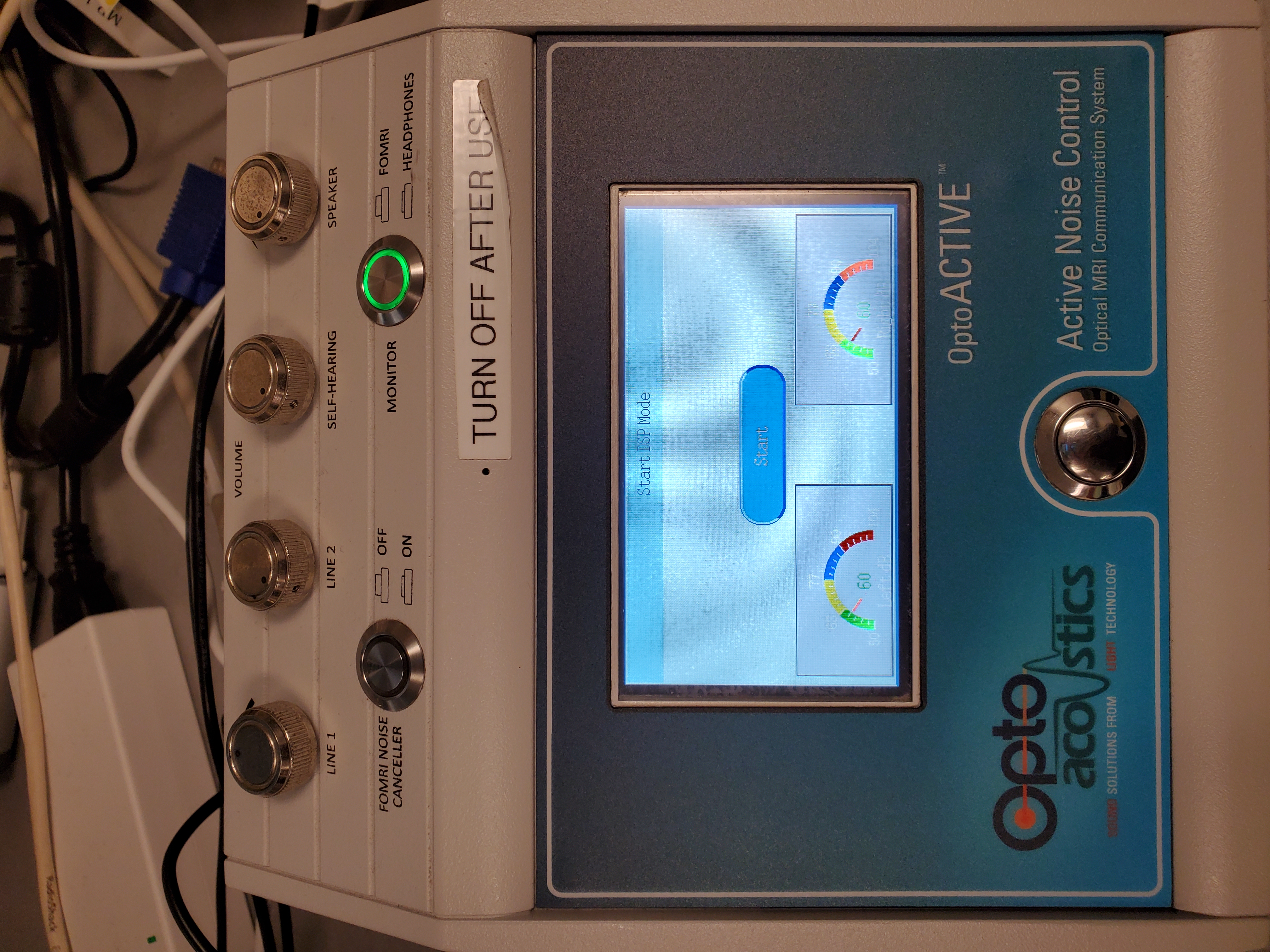 2. Touch screen to continue, then touch "Start".